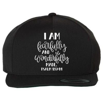 I Am Fearfully And Wonderfully Made Psalm 139:14 Christian Meaningful Gift Wool Snapback Cap