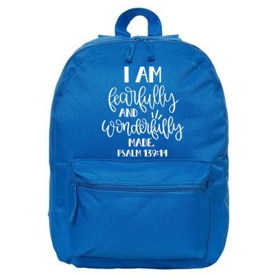 I Am Fearfully And Wonderfully Made Psalm 139:14 Christian Meaningful Gift 16 in Basic Backpack