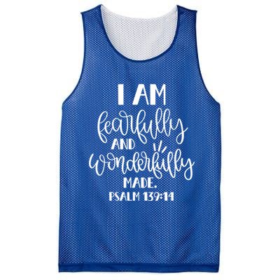 I Am Fearfully And Wonderfully Made Psalm 139:14 Christian Meaningful Gift Mesh Reversible Basketball Jersey Tank