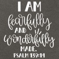 I Am Fearfully And Wonderfully Made Psalm 139:14 Christian Meaningful Gift Cotton Canvas Backpack