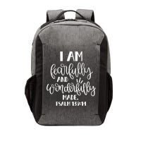 I Am Fearfully And Wonderfully Made Psalm 139:14 Christian Meaningful Gift Vector Backpack