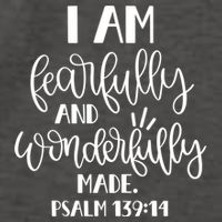 I Am Fearfully And Wonderfully Made Psalm 139:14 Christian Meaningful Gift Vector Backpack