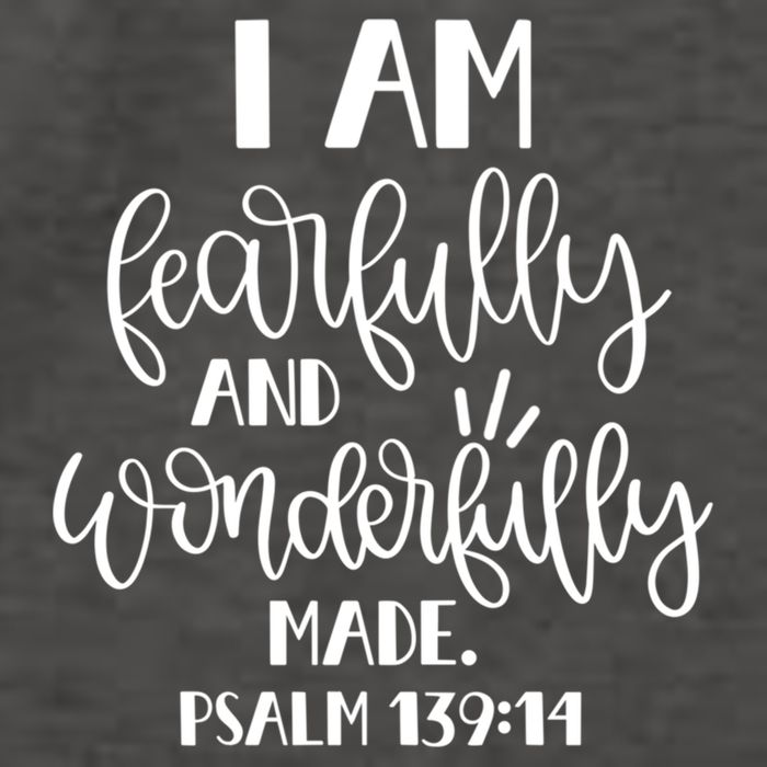 I Am Fearfully And Wonderfully Made Psalm 139:14 Christian Meaningful Gift Vector Backpack