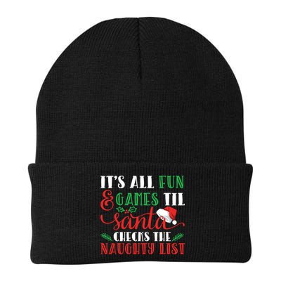 It's All Fun And Games Until Santa Checks Naughty List Xmas Gift Beanie