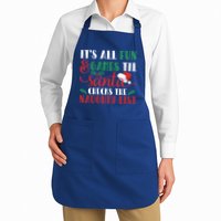 It's All Fun And Games Until Santa Checks Naughty List Xmas Gift Apron