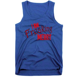 I Am Freaking Merry Red Christmas Spirit Gift Tank Top