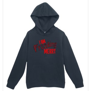 I Am Freaking Merry Red Christmas Spirit Gift Urban Pullover Hoodie