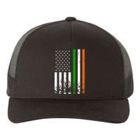 Irish American Flag Ireland Flag ST PATRICKS DAY Gift Lucky Yupoong Adult 5-Panel Trucker Hat