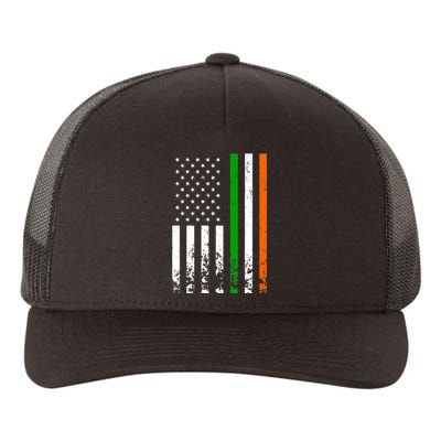 Irish American Flag Ireland Flag ST PATRICKS DAY Gift Lucky Yupoong Adult 5-Panel Trucker Hat