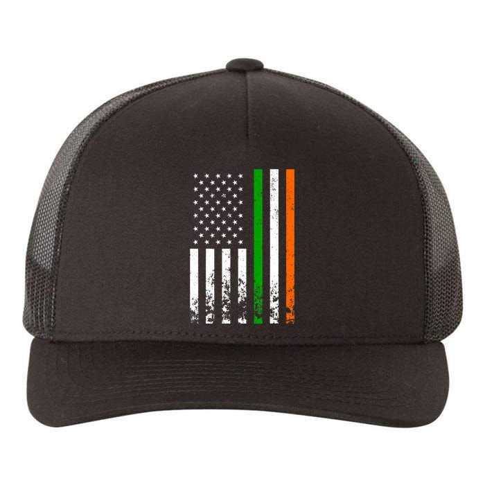 Irish American Flag Ireland Flag ST PATRICKS DAY Gift Lucky Yupoong Adult 5-Panel Trucker Hat