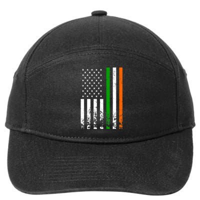 Irish American Flag Ireland Flag ST PATRICKS DAY Gift Lucky 7-Panel Snapback Hat