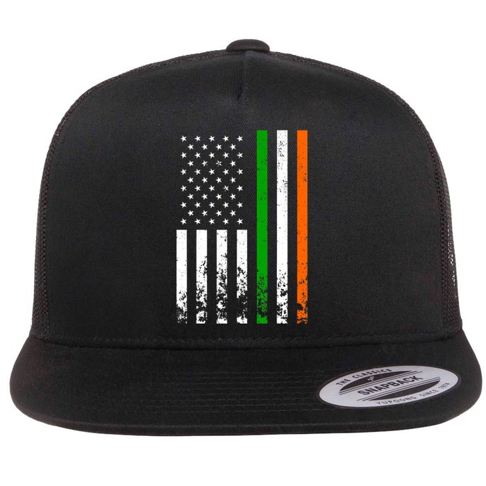 Irish American Flag Ireland Flag ST PATRICKS DAY Gift Lucky Flat Bill Trucker Hat