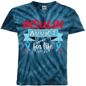 Insulin Addict For Life Diabetes Awareness Kids Tie-Dye T-Shirt