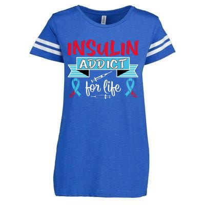 Insulin Addict For Life Diabetes Awareness Enza Ladies Jersey Football T-Shirt