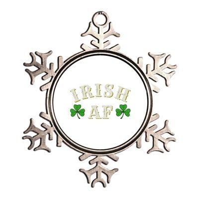 Irish AF Funny St Patricks Day Drinking Metallic Star Ornament