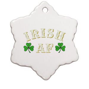 Irish AF Funny St Patricks Day Drinking Ceramic Star Ornament