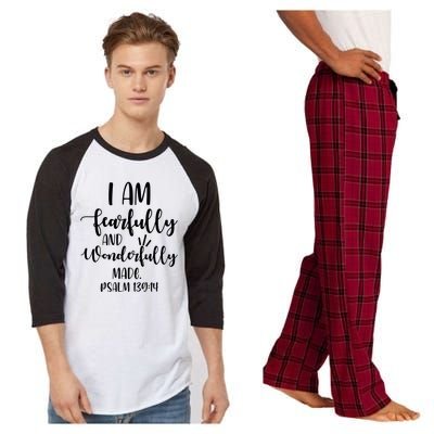 I Am Fearfully And Wonderfully Made Psalm 13914 Christian Meaningful Gift Raglan Sleeve Pajama Set