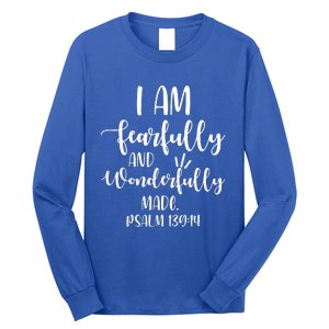 I Am Fearfully And Wonderfully Made Psalm 13914 Christian Meaningful Gift Long Sleeve Shirt