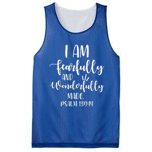 I Am Fearfully And Wonderfully Made Psalm 13914 Christian Meaningful Gift Mesh Reversible Basketball Jersey Tank