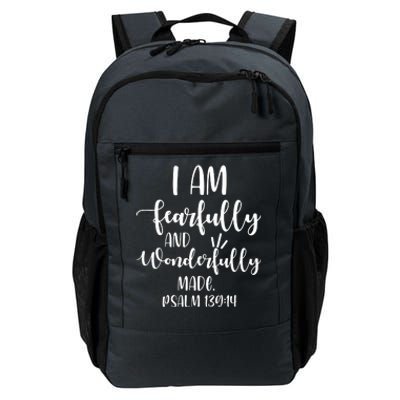 I Am Fearfully And Wonderfully Made Psalm 13914 Christian Meaningful Gift Daily Commute Backpack