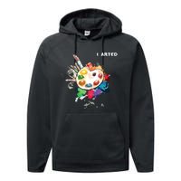 I Arted Funny Art Cool Graphic Colorful Artist Performance Fleece Hoodie