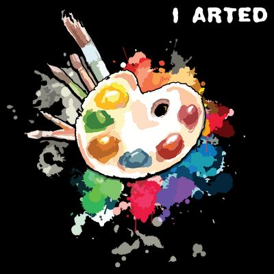 I Arted Funny Art Cool Graphic Colorful Artist T-Shirt