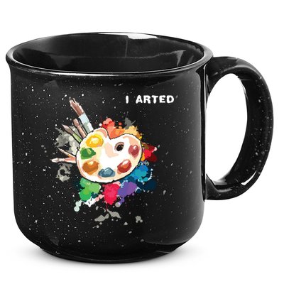 I Arted Funny Art Cool Graphic Colorful Artist 15oz Campfire Ceramic Mug
