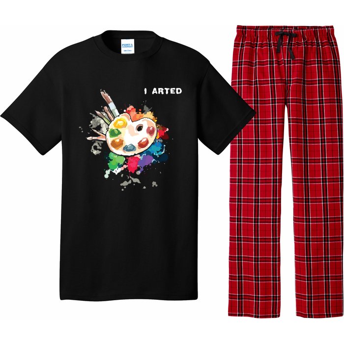 I Arted Funny Art Cool Graphic Colorful Artist Pajama Set