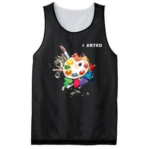 I Arted Funny Art Cool Graphic Colorful Artist Mesh Reversible Basketball Jersey Tank