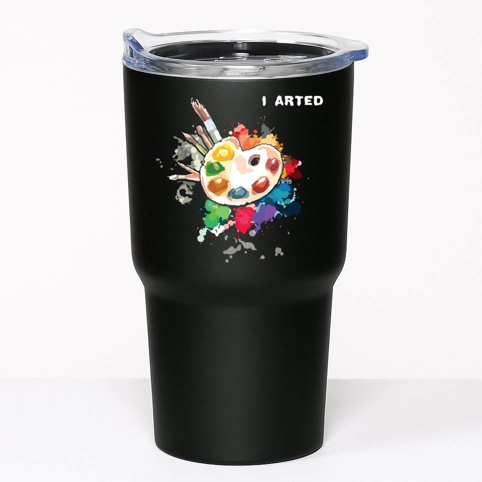 I Arted Funny Art Cool Graphic Colorful Artist Tumbler