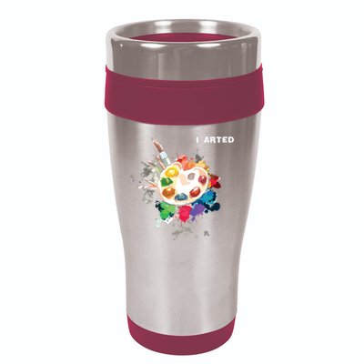 I Arted Funny Art Cool Graphic Colorful Artist 16oz Travel Tumbler