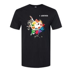 I Arted Funny Art Cool Graphic Colorful Artist Softstyle CVC T-Shirt