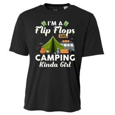 I'm A Flip Flops And Camping Kinda Gi Rl Cooling Performance Crew T-Shirt