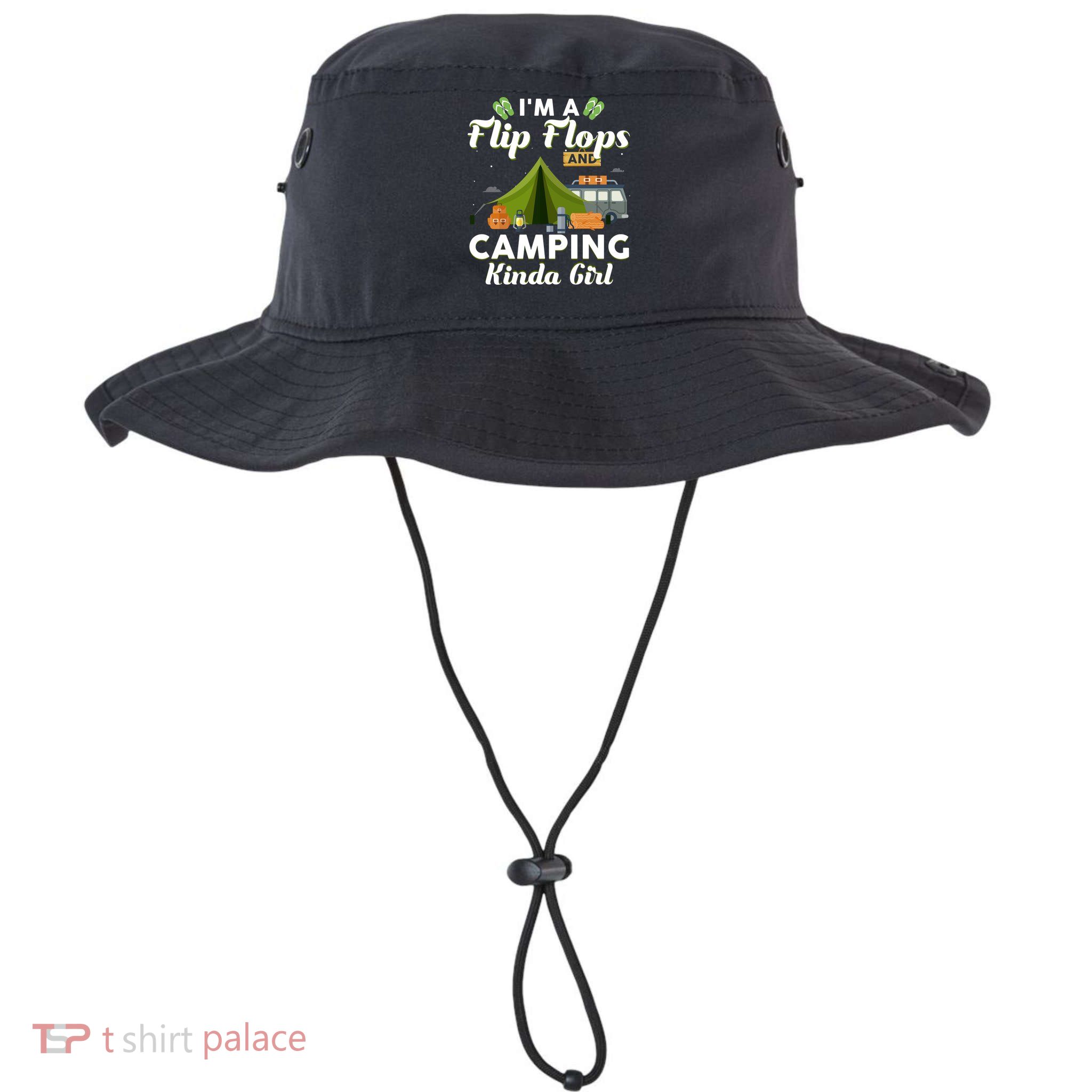 I'm A Flip Flops And Camping Kinda Gi Rl Bucket Hat