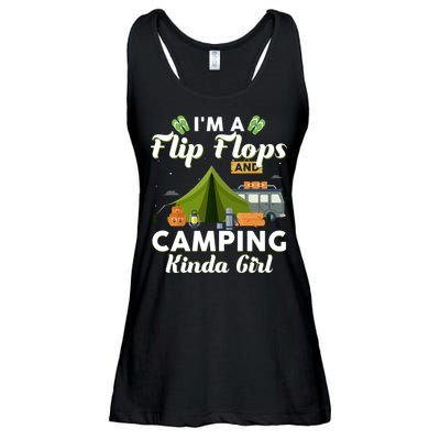 I'm A Flip Flops And Camping Kinda Gi Rl Ladies Essential Flowy Tank
