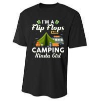 I'm A Flip Flops And Camping Kinda Gi Rl Performance Sprint T-Shirt