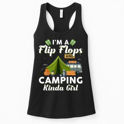 I'm A Flip Flops And Camping Kinda Gi Rl Womens Tank Top
