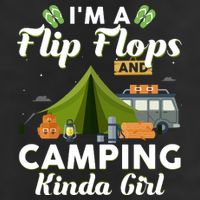 I'm A Flip Flops And Camping Kinda Gi Rl Microfiber Hand Towel