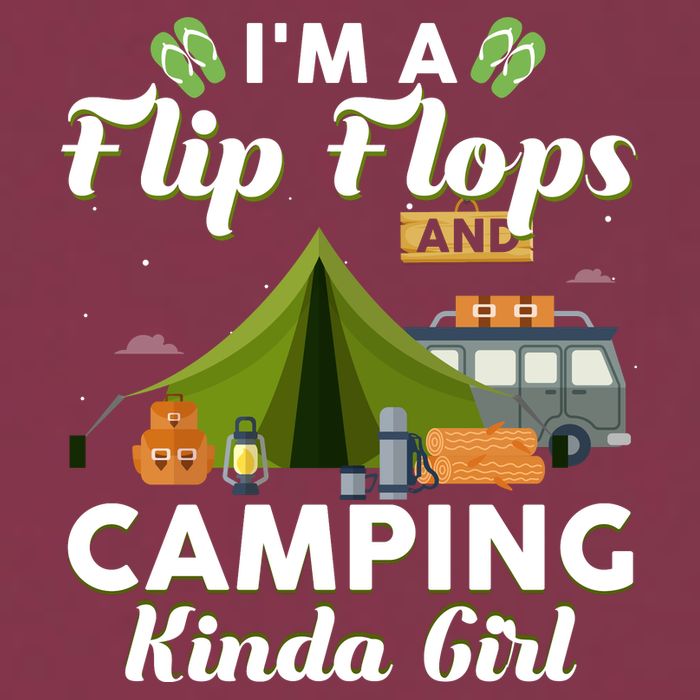 I'm A Flip Flops And Camping Kinda Gi Rl 16oz Travel Tumbler
