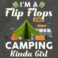 I'm A Flip Flops And Camping Kinda Gi Rl Vector Backpack