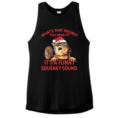 Its A Funny Squeaky Sound Christmas Squirrel Ladies PosiCharge Tri-Blend Wicking Tank