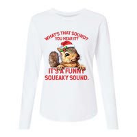 Its A Funny Squeaky Sound Christmas Squirrel Womens Cotton Relaxed Long Sleeve T-Shirt