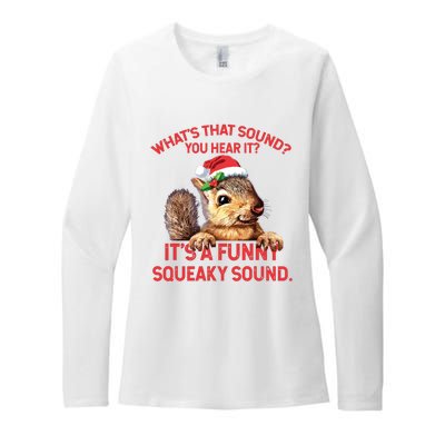 Its A Funny Squeaky Sound Christmas Squirrel Womens CVC Long Sleeve Shirt