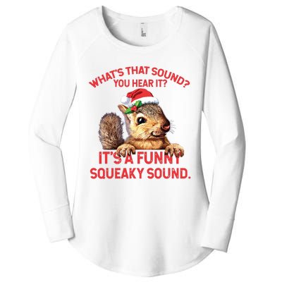 Its A Funny Squeaky Sound Christmas Squirrel Women's Perfect Tri Tunic Long Sleeve Shirt