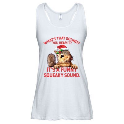 Its A Funny Squeaky Sound Christmas Squirrel Ladies Essential Flowy Tank