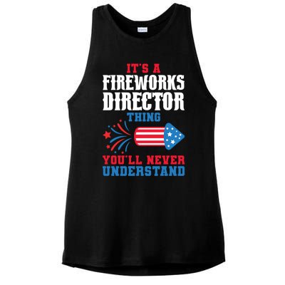 Its A Fireworks Director Thing Firework Director Great Gift Ladies PosiCharge Tri-Blend Wicking Tank