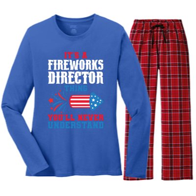 Its A Fireworks Director Thing Firework Director Great Gift Women's Long Sleeve Flannel Pajama Set 