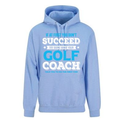 If At First You DonT Succeed Funny Golf Coach Gift Unisex Surf Hoodie