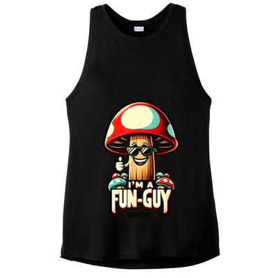 IM A Funguy Amusing Mushroom EnthusiastS Funny Pun Ladies PosiCharge Tri-Blend Wicking Tank