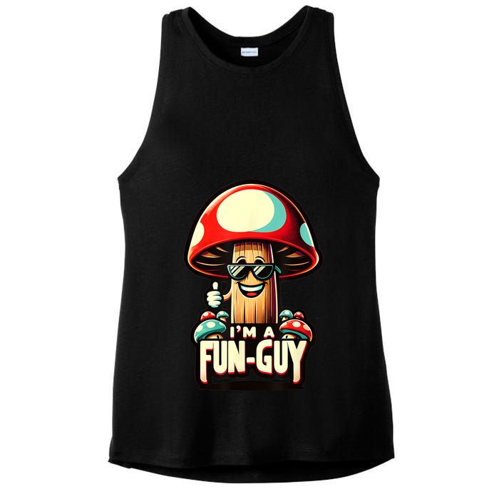 IM A Funguy Amusing Mushroom EnthusiastS Funny Pun Ladies PosiCharge Tri-Blend Wicking Tank